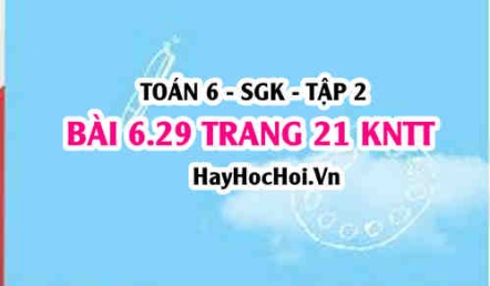 Bài 6.29 trang 21 Toán 6 Tập 2 Kết nối tri thức